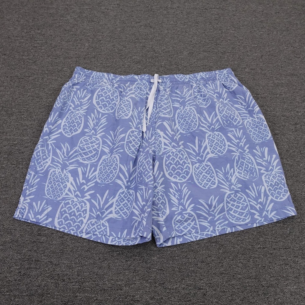 Chubbies Swim Trunks Shorts Mens 3XL Blue Pineapple Print 5.5 Inseam Lined Beach